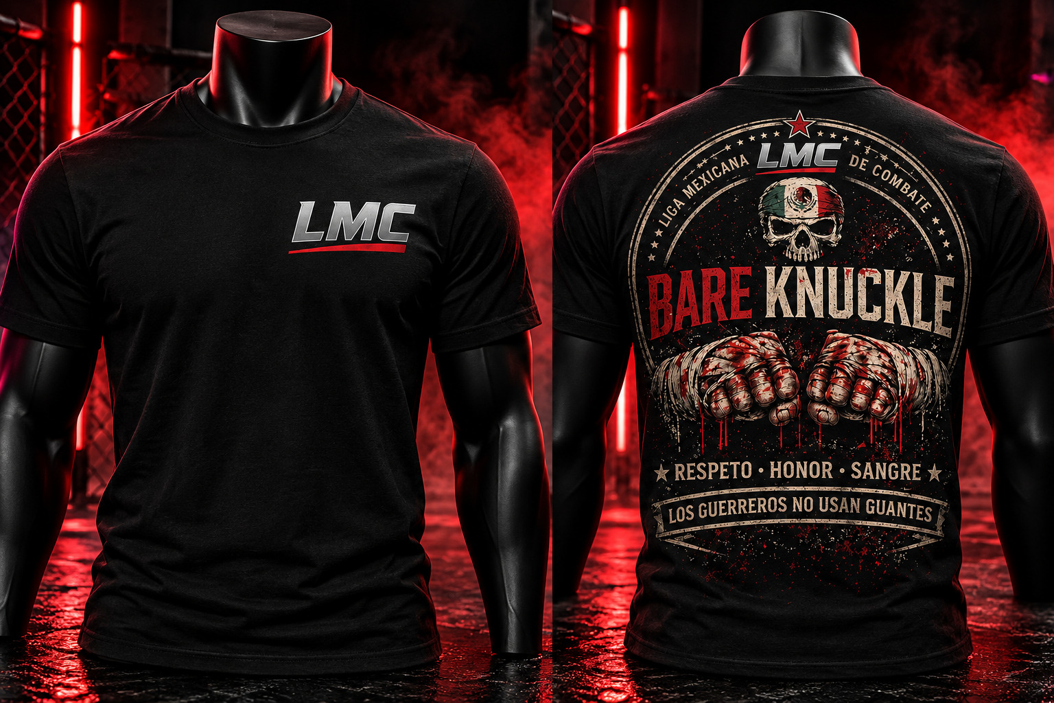 Playera LMC Bare Knuckle Skull